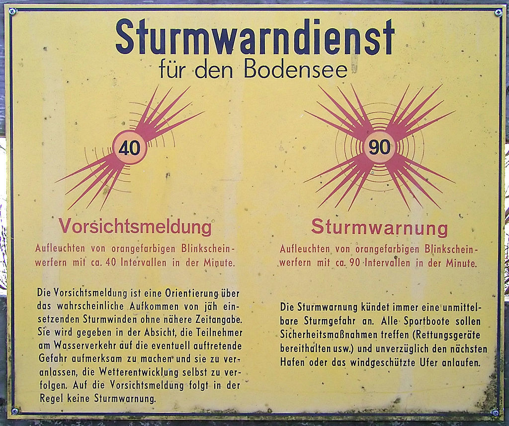 Sturmwarnschild